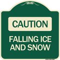 Signmission Caution Falling Ice and Snow Heavy-Gauge Aluminum Architectural Sign, 18" x 18", G-1818-24286 A-DES-G-1818-24286